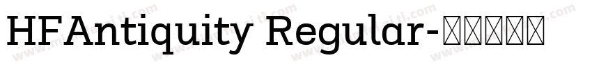 HFAntiquity Regular字体转换